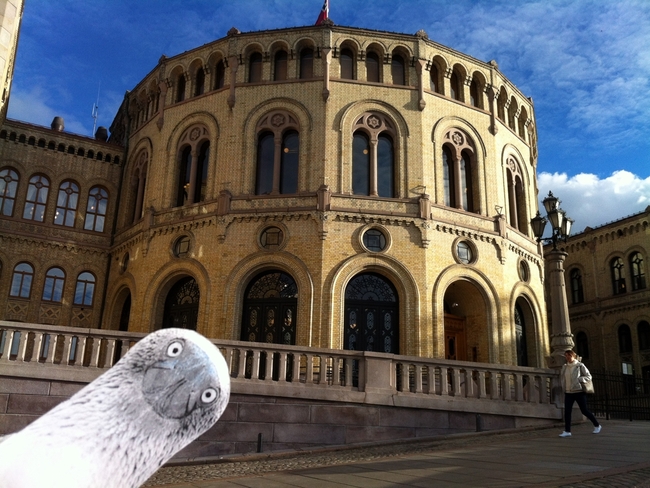 Да пътуваш като Истинския Типун - Пред парламента в Осло
