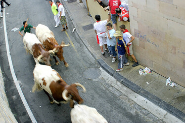 Бягане с биковете в Памплона