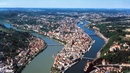 Тихият, бял Дунав в 40 удивителни снимки - Пасау, Германия, отвисоко