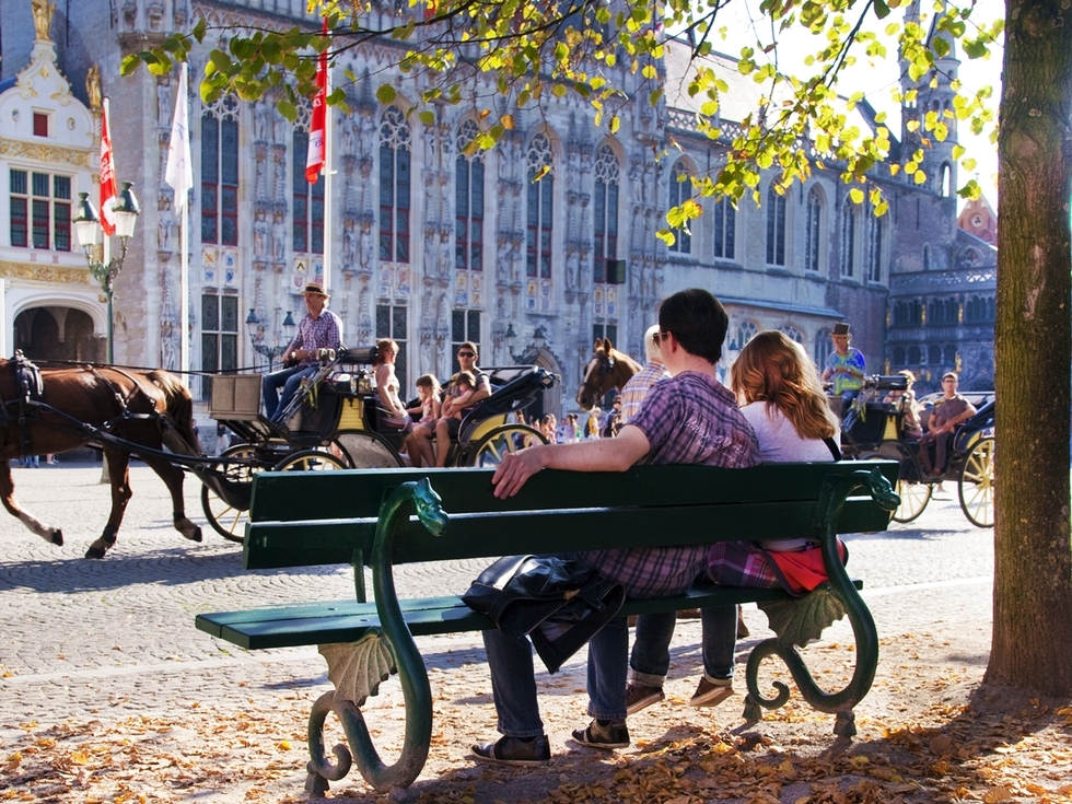 Фото сряда: Най-красивите пейки с гледка - Брюж, Белгия