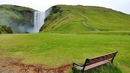 Фото сряда: Най-красивите пейки с гледка - Водопадът Скогафос, Исландия