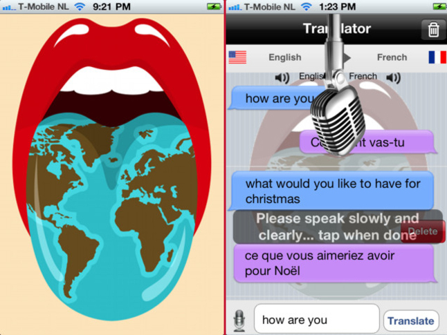 5 безплатни (без)ценни iPhone приложения за пътуване - Translator With Speech