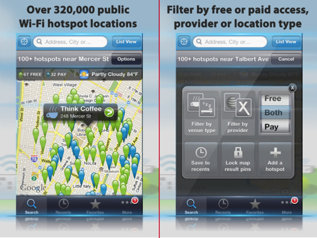 5 безплатни (без)ценни iPhone приложения за пътуване - Wi-Fi Finder