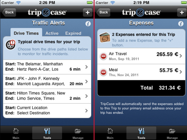 5 безплатни (без)ценни iPhone приложения за пътуване - TripCase