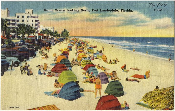 На море във Флорида... през 1930 г.