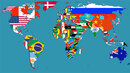 12 карти на света, какъвто не сте го виждали - Карта на света в национални флагове