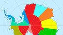 12 карти на света, какъвто не сте го виждали - Карта на часовите зони в Антарктида