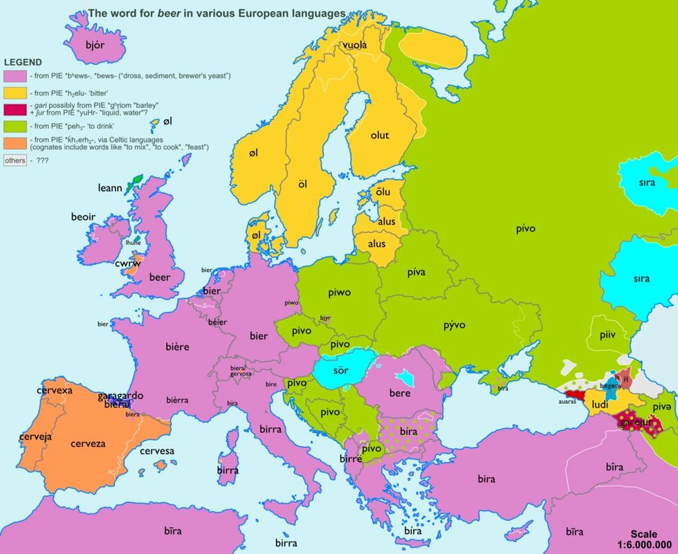 8 забавни карти на думите в Европа - Бира
