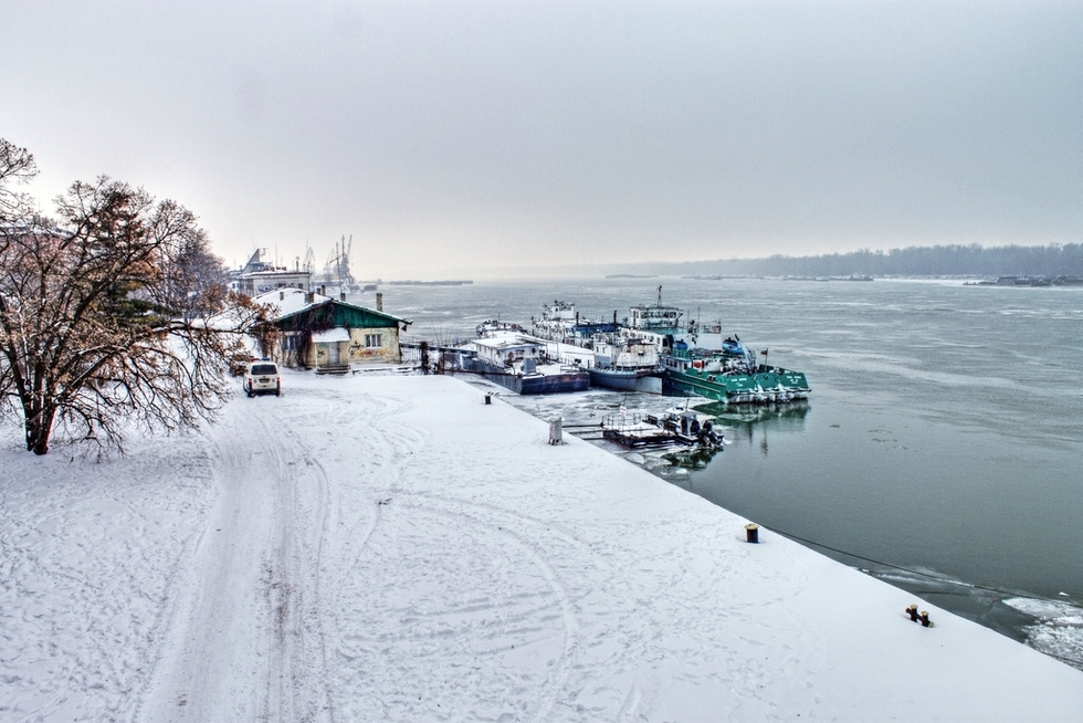 20 прекрасни зимни снимки от България - Дунав край Русе