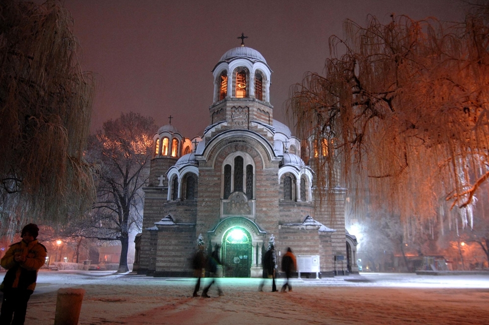 20 прекрасни зимни снимки от България - Църквата Св. Седмочисленици, София