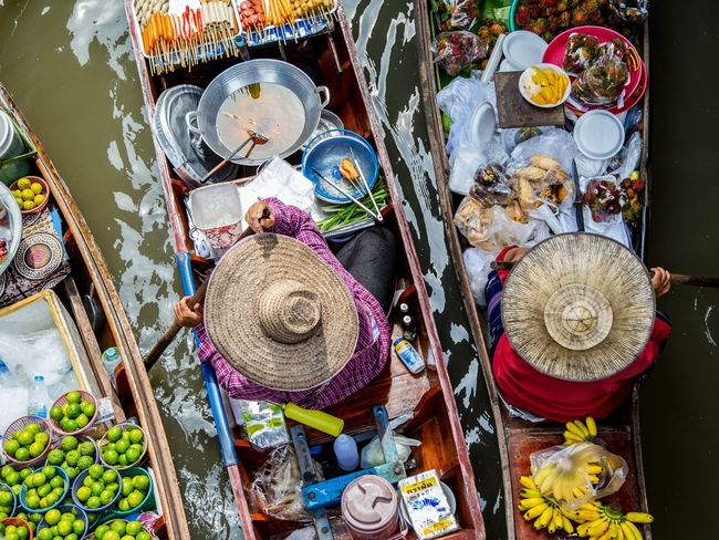 Най-красивите плаващи пазари в света (снимки) - Плаващият пазар в Банкок