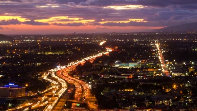 Лос Анджелис: Поглед отвисоко (видео)