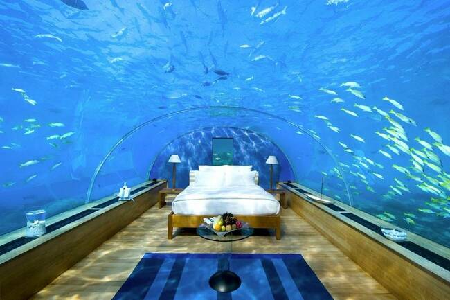 14 хотела, от които няма да ви се излиза (галерия) - The Underwater Bedroom на Малдивите