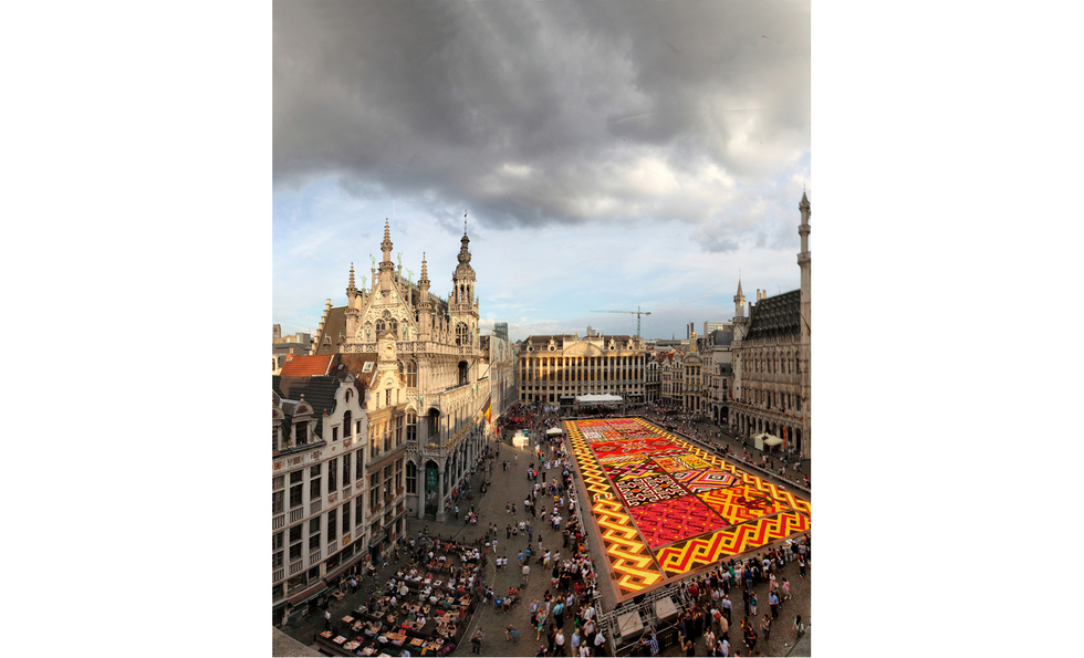 Африкански килим от цветя в Брюксел - Шарките се виждат най-добре отвисоко - 2012