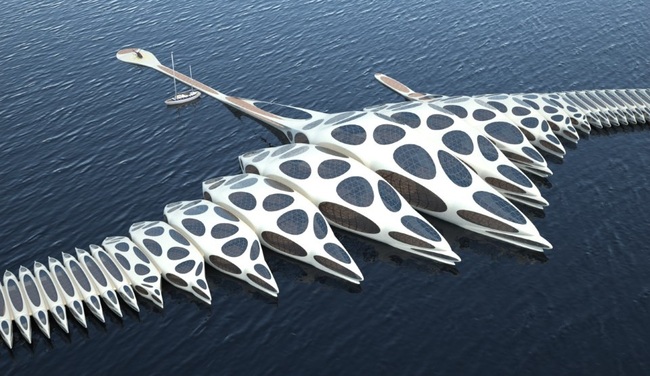 Изумителният плаващ хотел, който си сменя формата