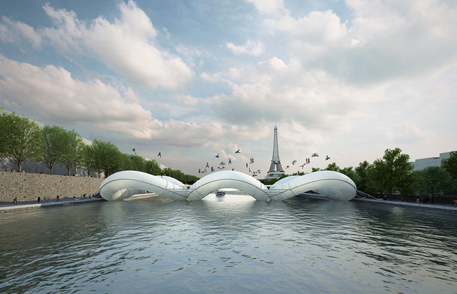 Мост-батут над Сена в Париж?
