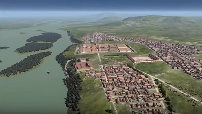 Вижте възстановката на древен римски град край Виена (видео)