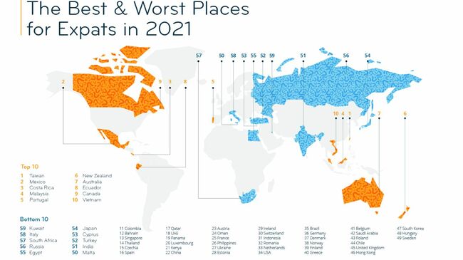Вижте кои са най-добрите страни за живеене като чужденец в тях