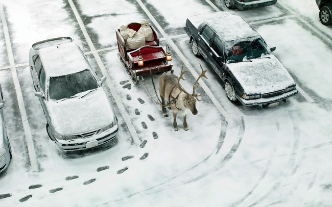 Когато Дядо Коледа паркира шейната неправилно...