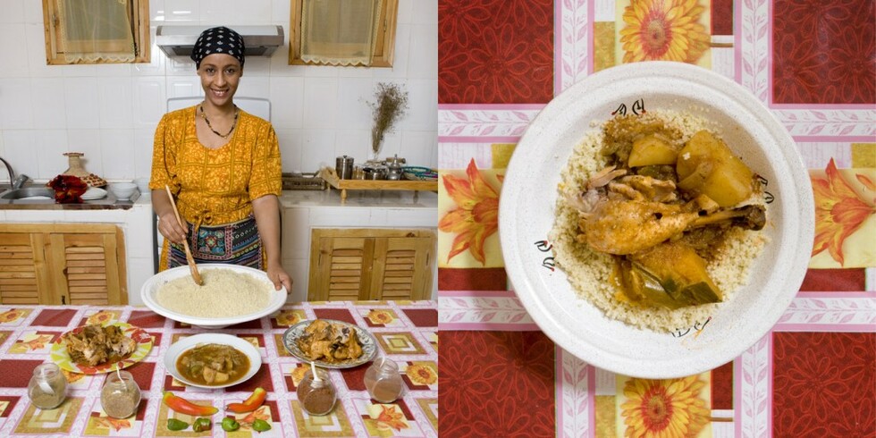Гозбите на баба по света - Лебгаа Фанана, 42 г., Тимимун, Алжир, кускус с пиле и зеленчуци