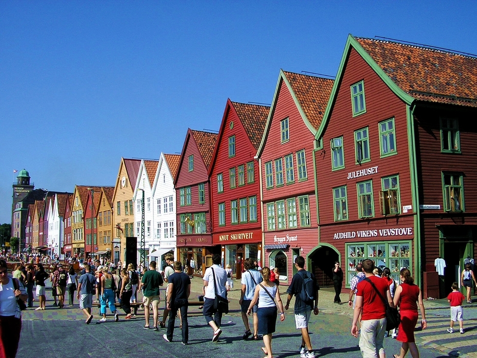 Фото сряда: Най-цветните градчета - Берген, Норвегия