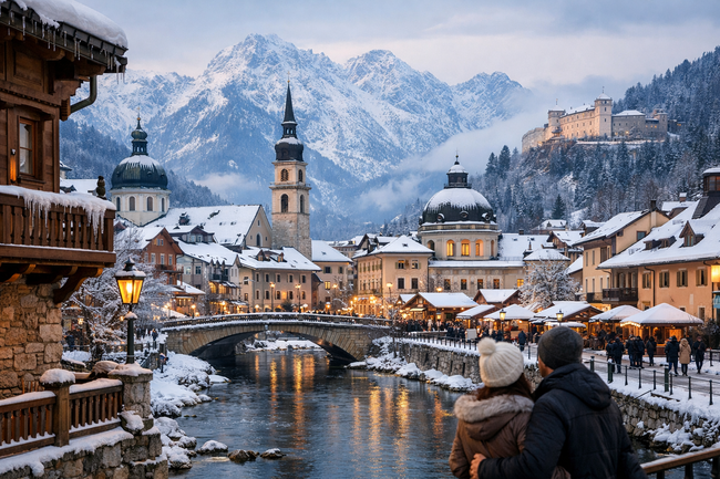 Градове за романтичен зимен уикенд – когато студът сближава