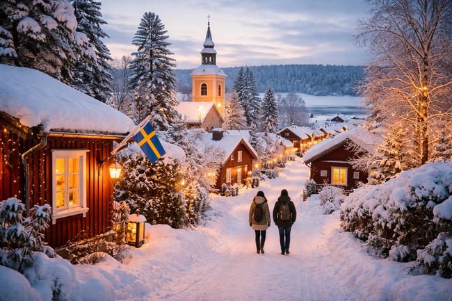 Швеция през зимата за 4 дни – пътешествие между светлина, сняг и уют