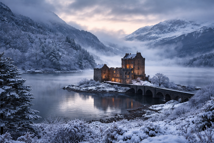 Зимна красота в Шотландия – земя на мъгли, замъци и сурова магия