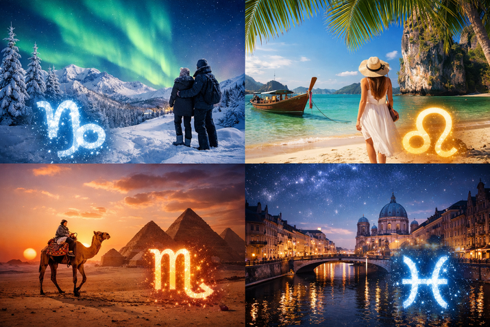 Къде да пътува през януари 2026 всяка зодия – звездите избират посоката