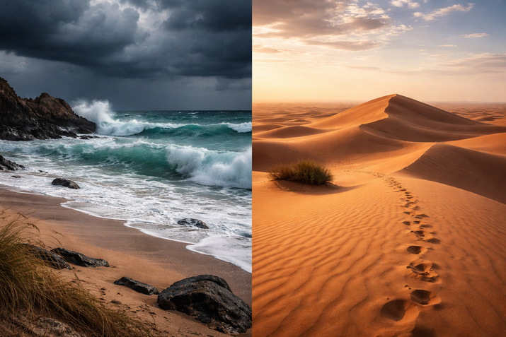 Места, които променят настроението – от плажове с бурни вълни до пустинни гледки