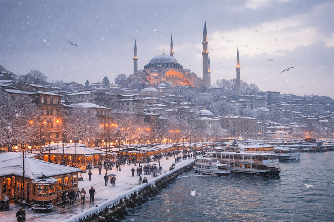Истанбул през зимата: градът между два свята, когато шумът притихва