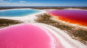 Езера с необичайни цветове – розови, червени и бели природни феномени