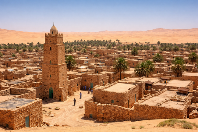 Чингете, Мавритания – средновековен град, който бавно се поглъща от Сахара