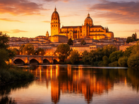 Саламанка – испанският град, който сияе в златно след залез