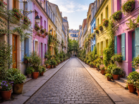 Малката цветна уличка в Париж, която изглежда като от приказка