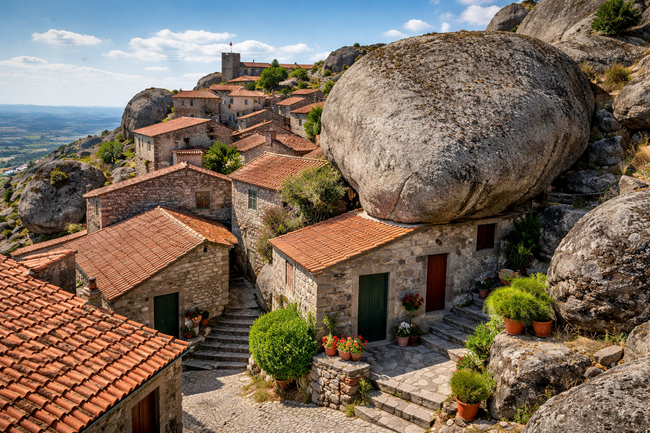 Монсанто – португалският град, в който къщите са вградени в огромни скали