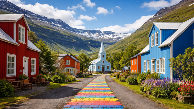 Сейдисфьордур – цветният исландски град между фиорди и планини