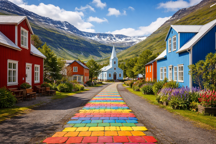 Сейдисфьордур – цветният исландски град между фиорди и планини