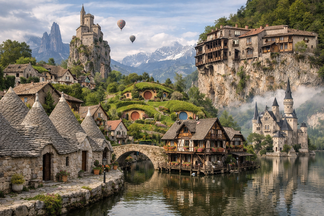 Най-странните малки градове в Европа, които изглеждат нереално