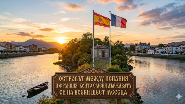 Островът между Испания и Франция, който сменя държавата си на всеки шест месеца